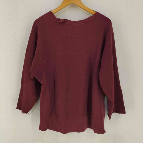 チャンピオン Champion 70s 単色青タグ MADE IN USA REVERSE WEAVE 三段プリントダメージスウェット YORK BARBELL CLUB メンズ import:L