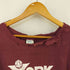 チャンピオン Champion 70s 単色青タグ MADE IN USA REVERSE WEAVE 三段プリントダメージスウェット YORK BARBELL CLUB メンズ import:L