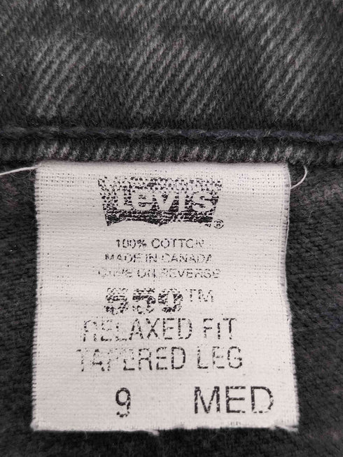 リーバイス Levis 550 ボタン裏216刻印 RELAXED FIT TAPERED LEG ブラックデニム パンツ メンズ JPN:M