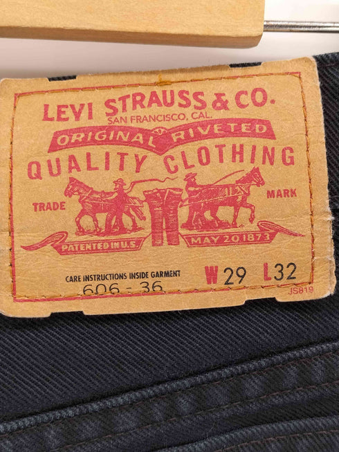 リーバイス Levis 00S ボタン裏606刻印 06年製 606-36 テーパード ブラックデニム メンズ W29 L32
