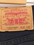 リーバイス Levis 00S ボタン裏606刻印 06年製 606-36 テーパード ブラックデニム メンズ W29 L32