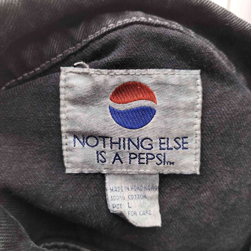 ペプシコーラ PEPSI COLA 90S 後染め ブラックデニムジャケット メンズ JPN:L