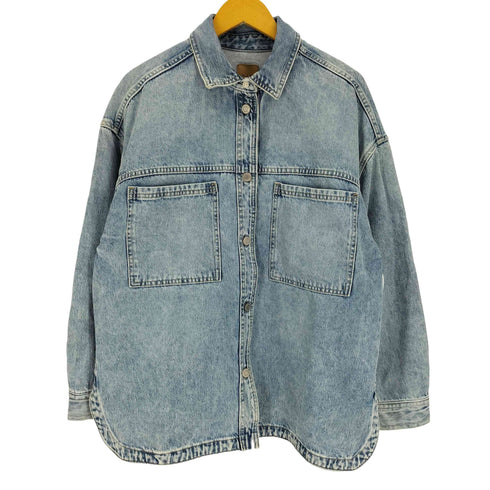 ギャップ Gap 23SS SHACKET DENIM LIGHT WASH シャケット デニム ライト ウォッシュ レディース import:L