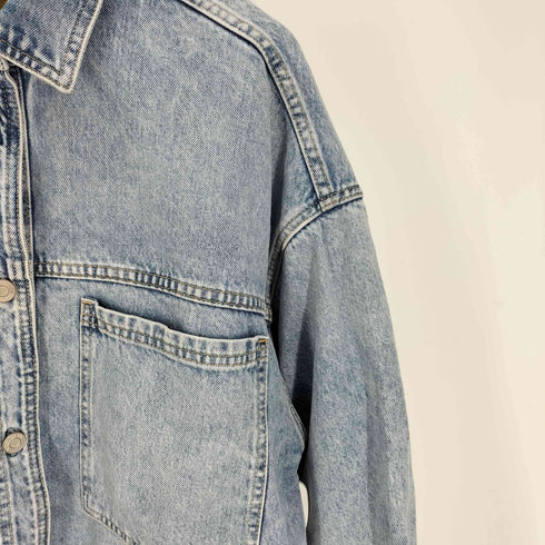 ギャップ Gap 23SS SHACKET DENIM LIGHT WASH シャケット デニム ライト ウォッシュ レディース import:L
