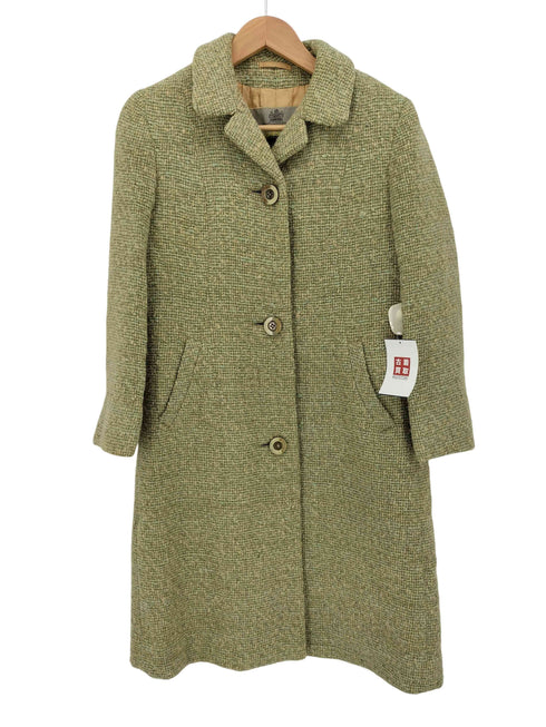 アクアスキュータム AQUASCUTUM 80S イングランド製 ツイード チェスター コート レディース