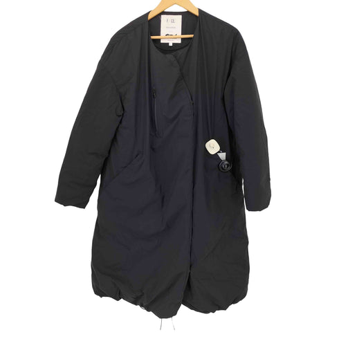 エフシーイー F/CE. ノーカラー ロング ダウンコート LONG COAT レディース S