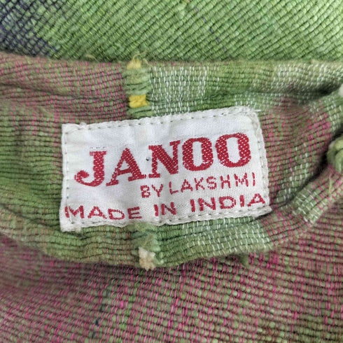 JANOO ノーカラー 総柄ジャケット メンズ