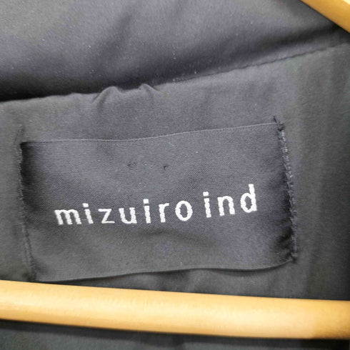 ミズイロインド mizuiro ind ワイドシルエット フードダウンジャケット レディース