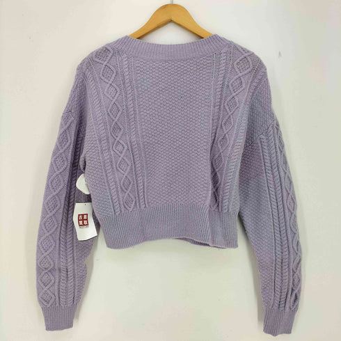 ビューティーアンドユースユナイテッドアローズ BEAUTY & YOUTH UNITED ARROWS ウールケーブルショートVネックニットプルオーバー レディース