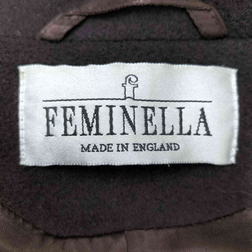 FEMINELLA イングランド製 アンゴラカシミヤ混 ダブル チェスターコート レディース
