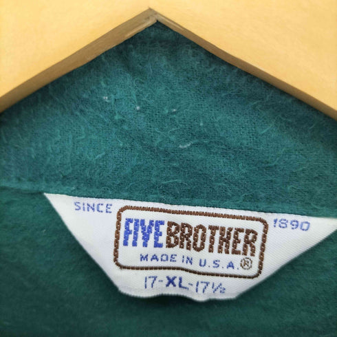 ファイブブラザー FIVE BROTHER 70S~80S アメリカ製 シャモアクロス ネルシャツ メンズ import:XL