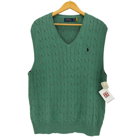 ポロラルフローレン POLO RALPH LAUREN ポニー刺繍 ケーブル編みベスト メンズ import:XL