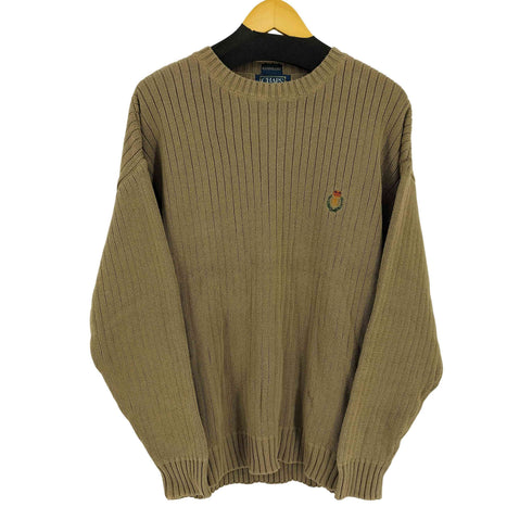 チャップスラルフローレン CHAPS RALPH LAUREN HANDFRAME クルーネック コットンニット メンズ import:M
