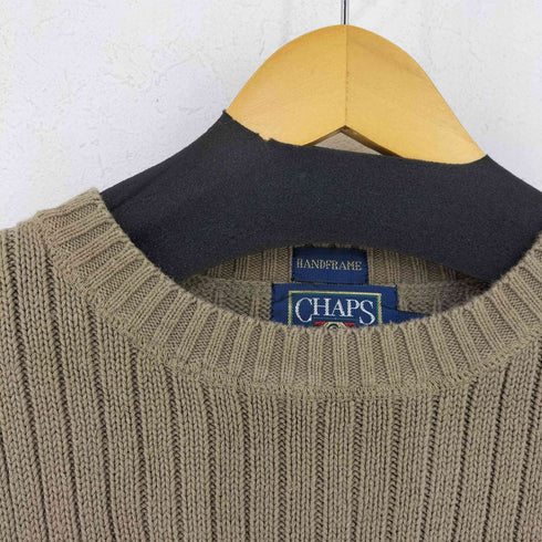 チャップスラルフローレン CHAPS RALPH LAUREN HANDFRAME クルーネック コットンニット メンズ import:M