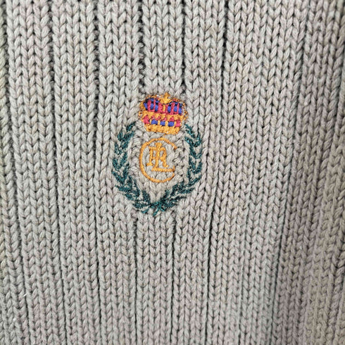 チャップスラルフローレン CHAPS RALPH LAUREN HANDFRAME クルーネック コットンニット メンズ import:M