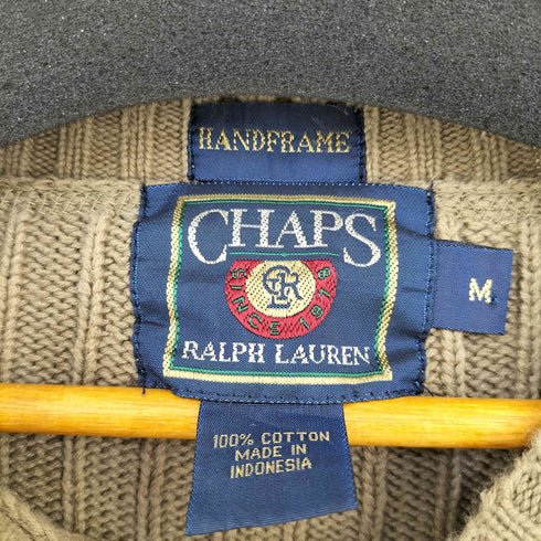 チャップスラルフローレン CHAPS RALPH LAUREN HANDFRAME クルーネック コットンニット メンズ import:M
