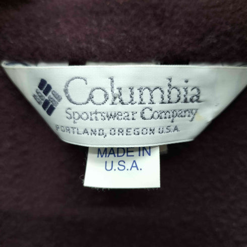 コロンビア Columbia 三角タグ USA製 リバースブルジップ スタンドネック フリース ベスト メンズ import:M