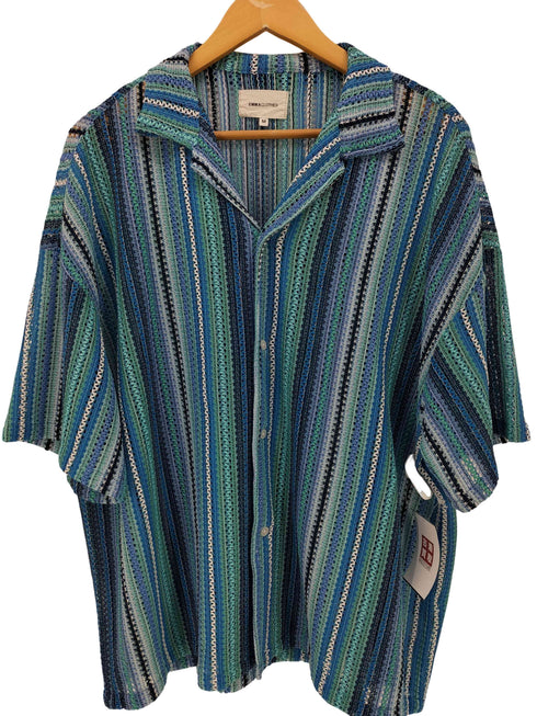 エマクローズ EMMA CLOTHES ルーズオーバーオープンカラーマルチパターンS/Sシャツ メンズ JPN:M