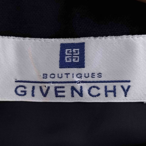 ジバンシィ GIVENCHY BOUTIQUES フラワー刺繍 バックスリット ノースリーブワンピース レディース 36