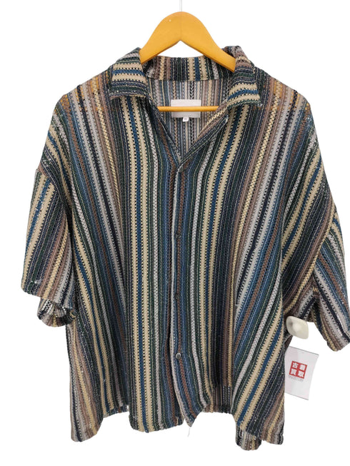 エマクローズ EMMA CLOTHES ルーズオーバーオープンカラーマルチパターンS/Sシャツ メンズ JPN:M