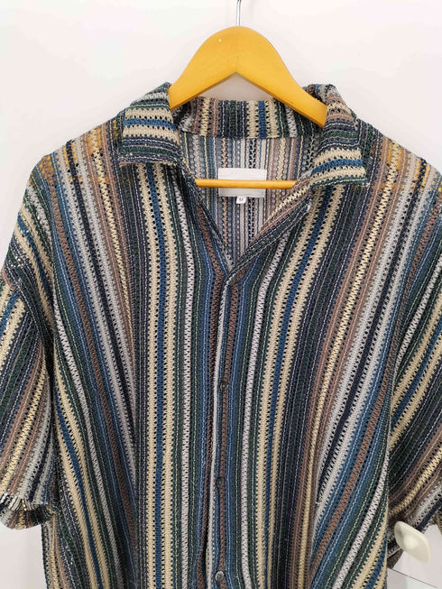 エマクローズ EMMA CLOTHES ルーズオーバーオープンカラーマルチパターンS/Sシャツ メンズ JPN:M