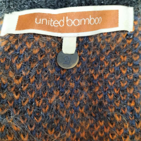 ユナイテッドバンブー united bamboo モヘヤ 混 ウール シャギー チェック カーディガン レディース 2