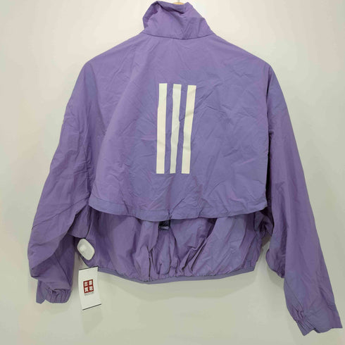 アディダス adidas TERREX W C MYSHELTER WIND ロゴ プリント ナイロンジャケット クロップド ジップアップブルゾン ラベンダー レディース JPN:M