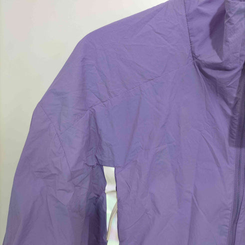 アディダス adidas TERREX W C MYSHELTER WIND ロゴ プリント ナイロンジャケット クロップド ジップアップブルゾン ラベンダー レディース JPN:M