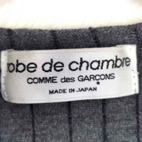 ローブドシャンブルコムデギャルソン robe de chambre COMME des GARCONS ストライプ レース ウールニット レディース