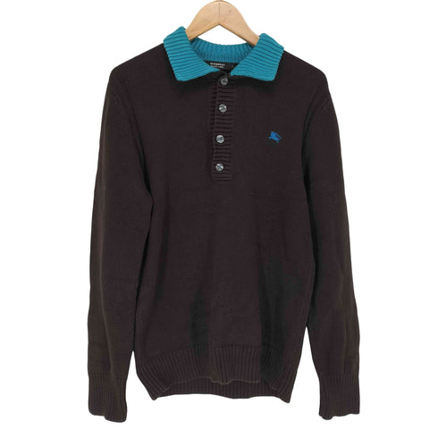 バーバリーブラックレーベル BURBERRY BLACK LABEL ハーフボタンコットンニット メンズ JPN:2