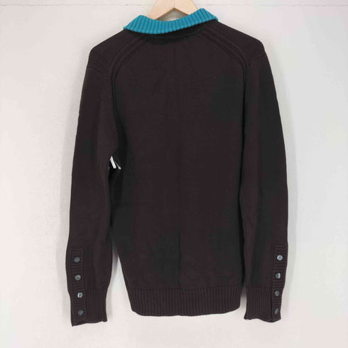 バーバリーブラックレーベル BURBERRY BLACK LABEL ハーフボタンコットンニット メンズ JPN:2