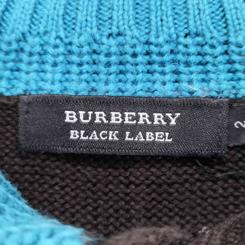 バーバリーブラックレーベル BURBERRY BLACK LABEL ハーフボタンコットンニット メンズ JPN:2