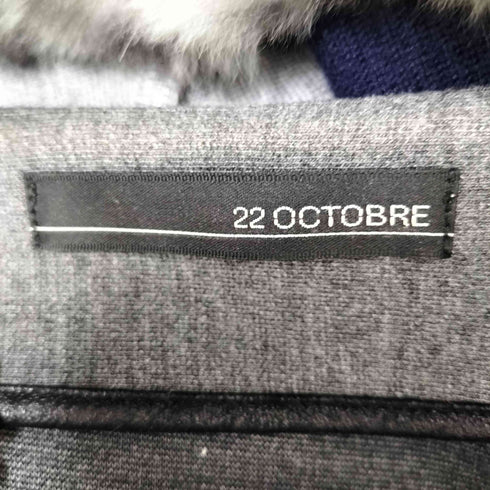 ヴァンドゥオクトーブル 22 OCTOBRE ラビット ファー パール ノーカラー ワンピース レディース JPN:44