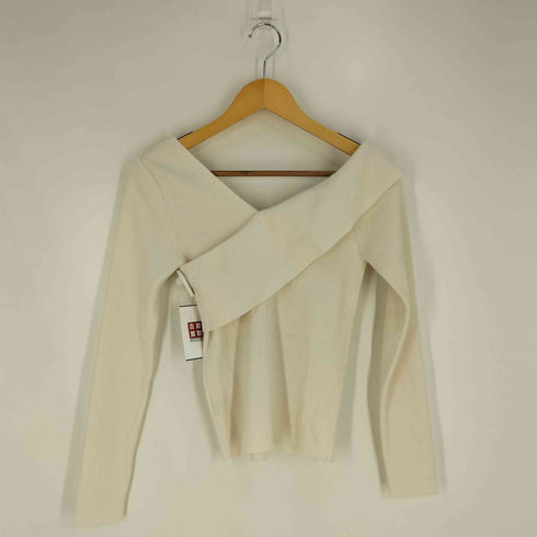 リエンダ rienda Asymmetry N/C Knit TOP アシンメトリー ネックデザイン ニット レディース FREE