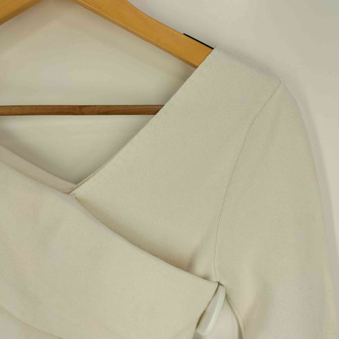 リエンダ rienda Asymmetry N/C Knit TOP アシンメトリー ネックデザイン ニット レディース FREE