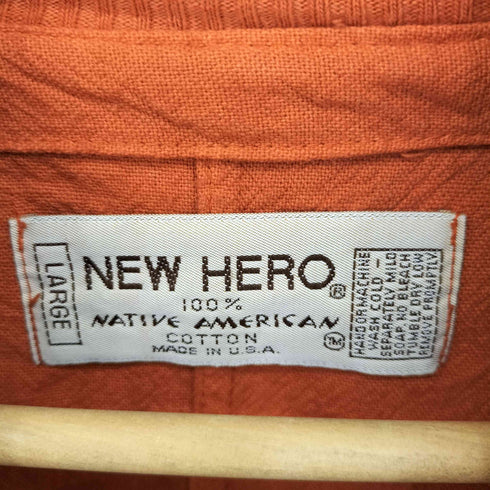 NEW HERO MADE IN USA ALL COTTON シワ加工ステンカラーボンバージャケット メンズ import:L