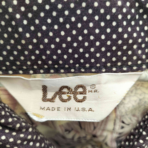 リー Lee 70s USA製 ウエスタンシャツ 総柄 メンズ