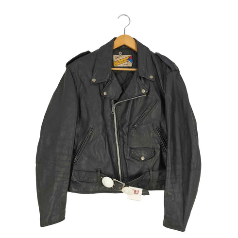 パーフェクトバイショット Perfecto by Schott USA製 牛タグ後期 ROBINジップ 裏地キルティング レザー ダブル ライダースジャケット メンズ US:44