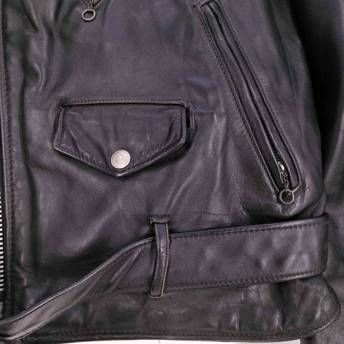 パーフェクトバイショット Perfecto by Schott USA製 牛タグ後期 ROBINジップ 裏地キルティング レザー ダブル ライダースジャケット メンズ US:44
