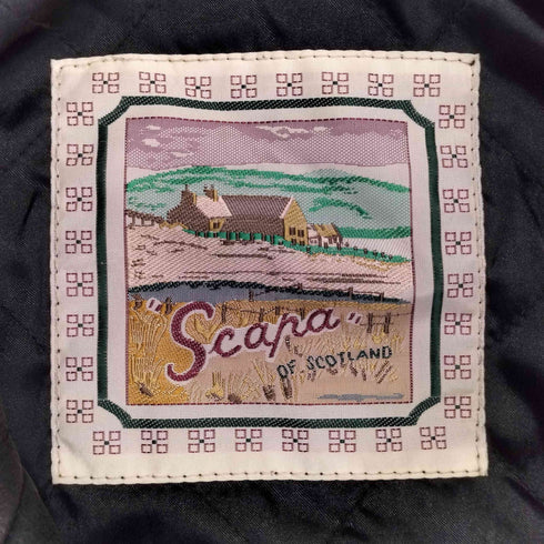 スキャパオブスコットランド Scapa OF SCOTLAND ダブルボタン レザー トレンチコート メンズ import:L