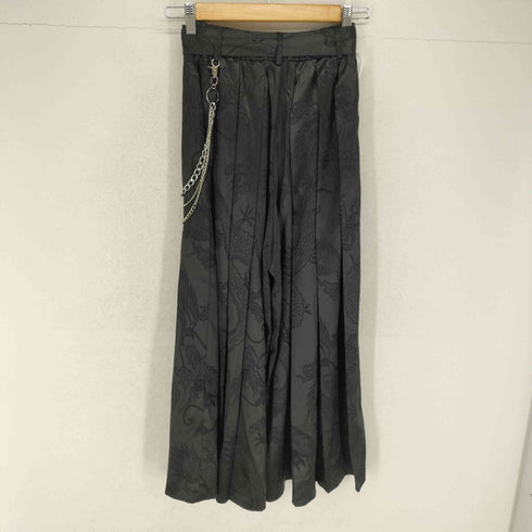 MONY 龍柄 ウォレットチェーン付き プリーツパンツ レディース JPN:M