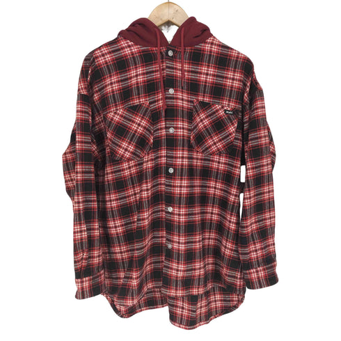エックスガール X-girl 22AW HEAVYWEIGHT FLANNEL HOODED SHIRT レディース JPN:M