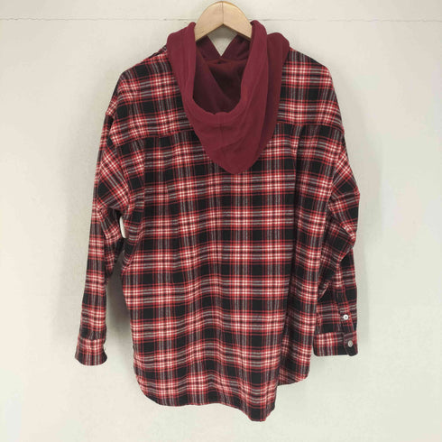エックスガール X-girl 22AW HEAVYWEIGHT FLANNEL HOODED SHIRT レディース JPN:M