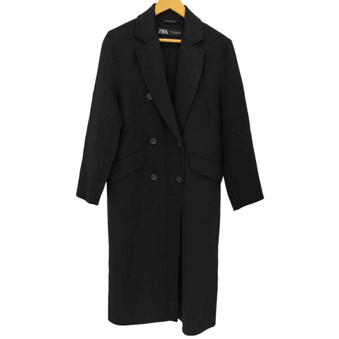 ザラ ZARA ダブルブレストウールブレンドコート レディース import:M