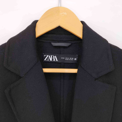 ザラ ZARA ダブルブレストウールブレンドコート レディース import:M