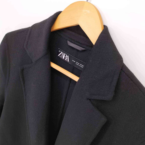 ザラ ZARA ダブルブレストウールブレンドコート レディース import:M