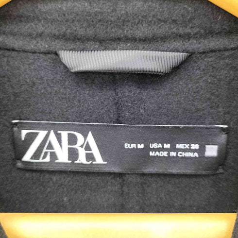 ザラ ZARA ダブルブレストウールブレンドコート レディース import:M