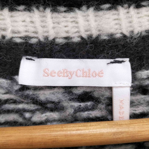シーバイクロエ SEE BY CHLOE ウィンタージャガードジャンパー プルオーバー レディース M