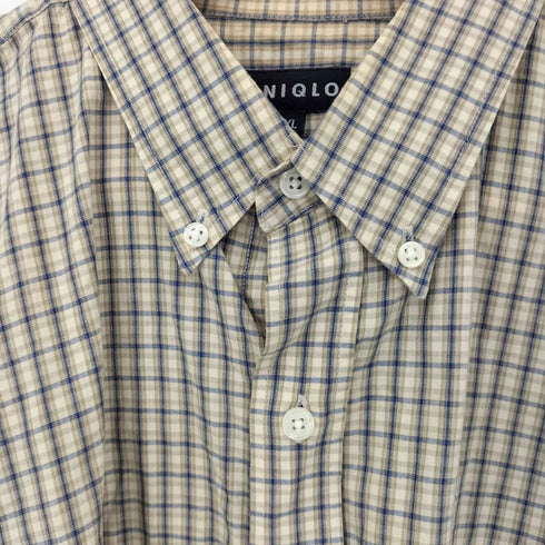 ユニクロ UNIQLO 90S~00S OLD 紺タグ チェックBD メンズ JPN:XL