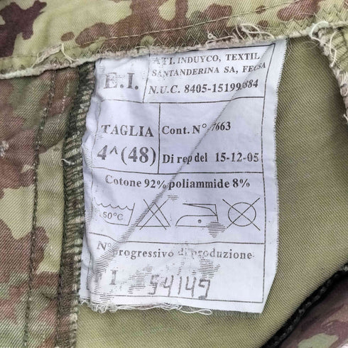 イタリア軍 迷彩 カーゴパンツ メンズ 48